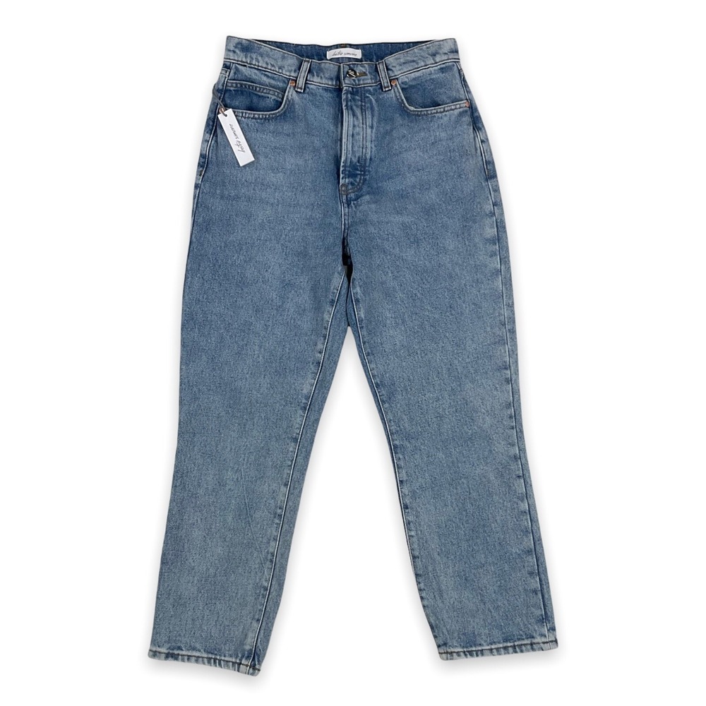 Betro Simone Jeans Women 29 Blue High Waisted Tapered Denim Stone Wash‎ NWT